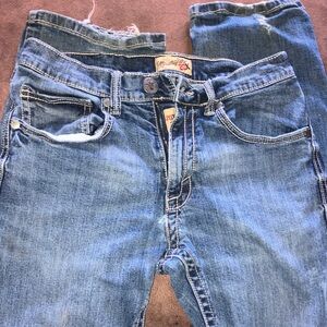 Wrangler 20X Style 42 Vintage Boot Cut Light Blue Jeans 29x31 Natural Distressed